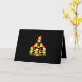 Eend Kerstboom Kaart (Gele Bloem)