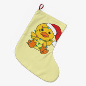 Eend Kerstmis Winter Dieren Vakantie Eend Grote Kerstsok (Voorkant (Hangend))