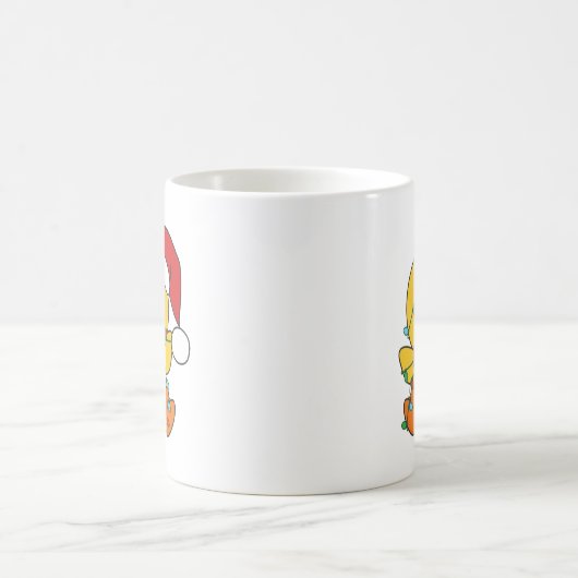 Eend Kerstmis Winter Dieren Vakantie Eend Koffiemok (Center)