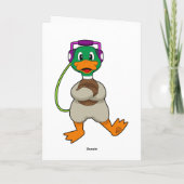 Eend Koptelefoon Muziek Kaart (Achterkant)