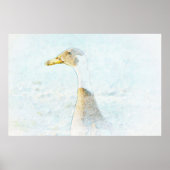 eend kunst pastel stijl Poster (Voorkant)