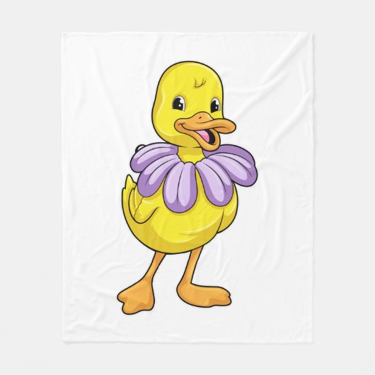 Eend met Daisy Fleece Deken (Voorkant)