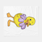Eend met Daisy Fleece Deken (Voorkant (Horizontaal))