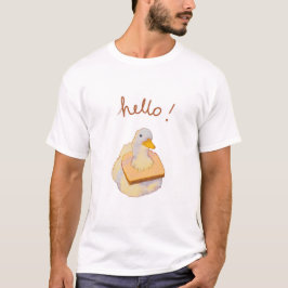 Eend met een brood t-shirt