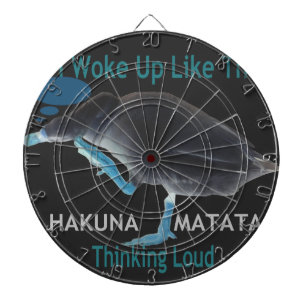 Eend met I Wake Up Like This & Hakuna Matata Tekst Dartbord
