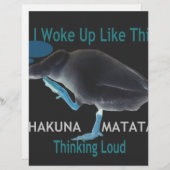 Eend met I Wake Up Like This & Hakuna Matata Tekst Gepersonaliseerd Briefhoofd (Voorkant / Achterkant)