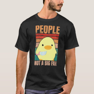 Eend met mes mensen niet een grote fan voor mensel t-shirt