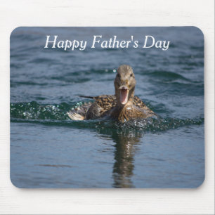 Eend met open bek muismat