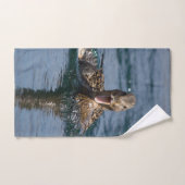 Eend met open snavel bad handdoek (Handdoek)