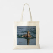Eend met open snavel              tote bag (Achterkant)