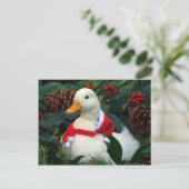 eend met vakantie feestdagenkaart (Staand voorkant)
