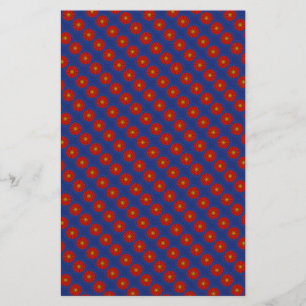 Eend op blauw met rode caleidoscoop briefpapier