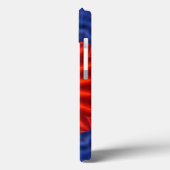 Eend op blauw met rode caleidoscoop Case-Mate iPhone case (Achterkant / Links)