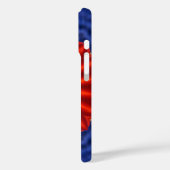 Eend op blauw met rode caleidoscoop Case-Mate iPhone case (Achterkant / Links)