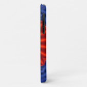 Eend op blauw met rode caleidoscoop Case-Mate iPhone case (Achterkant/links)