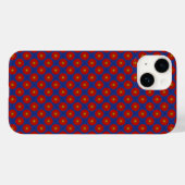 Eend op blauw met rode caleidoscoop Case-Mate iPhone case (Achterkant (horizontaal))