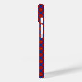 Eend op blauw met rode caleidoscoop Case-Mate iPhone case (Achterkant / Links)