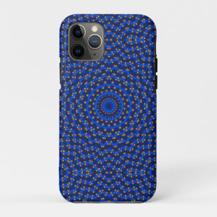 Eend op blauwe caleidoscoop... iPhone 11 pro hoesje