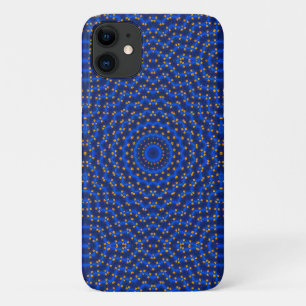 Eend op blauwe caleidoscoop... iPhone 11 hoesje