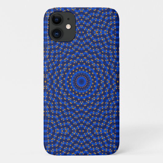 Eend op blauwe caleidoscoop... Case-Mate iPhone case (Achterkant)