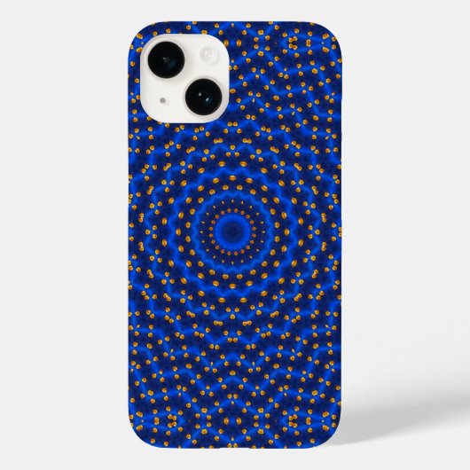Eend op blauwe caleidoscoop Case-Mate iPhone case (Achterkant)