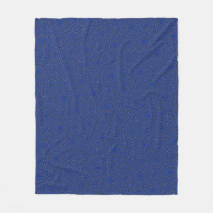 Eend op Blauwe Kaleidoscoop Klein Fleece Deken