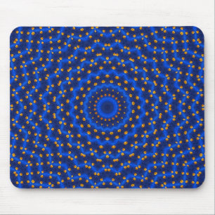 Eend op Blauwe Kaleidoscoop Klein Muismat