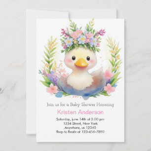 Eend Princesses Feest: Meisje Baby Shower Kaart
