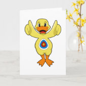 Eend Raakt Roos Kaart (Gele Bloem)