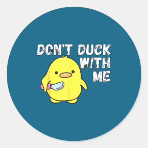 Eend Rubber Eend Kleding Ronde Sticker