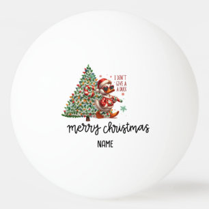 Eend Sinterklaas met kerstboom Pingpongballen