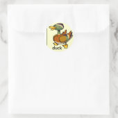 eend-sticker ronde sticker (Tas)