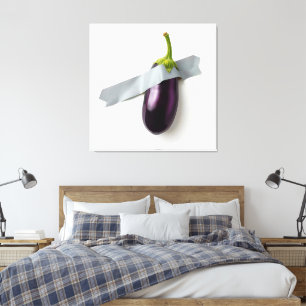Eend-Taped Aubergine Canvas Afdruk