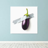 Eend-Taped Aubergine Canvas Afdruk (Insitu (Houten vloer))
