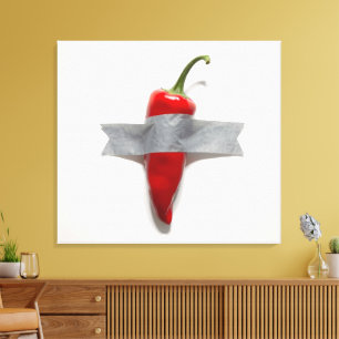 Eend-Taped Chili Canvas Afdruk