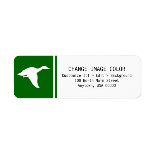 Eend - Terugkeeradreslabel Etiket (Voorkant)