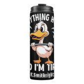 Eend tillen van alles doet pijn grafisch thermosbeker (Voorkant)