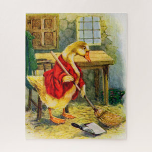 eend uit 1930 die over de vloer vloog legpuzzel