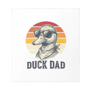 Eend Vader Vintage Eend Zonnebril Vector T-shirt D Notitieblok