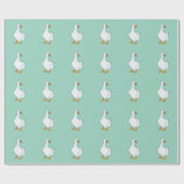 Eend Vogel Witte Eend Cadeaupapier (Vlak)