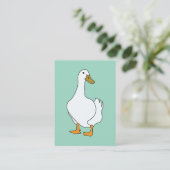 Eend Vogel Witte Eend Visitekaartje (Staand voorkant)