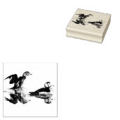 Eend Vogels Wildlife Dier Hout Stempel (Gestempeld)