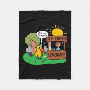 Eend vraagt om druiven limonadestand fleece deken