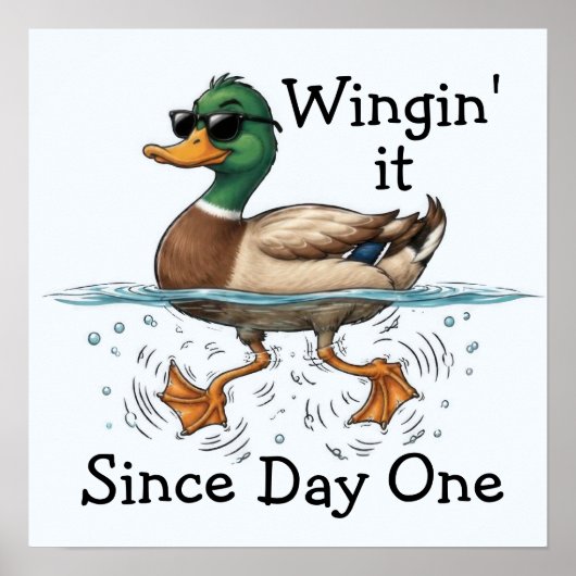 Eend Winging It Poster (Voorkant)