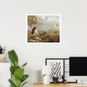 Eenden afschieten (olie op doek) poster (Thuiskantoor)