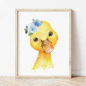 eenden, boerderijdieren, blauwe bloemen, jonge zus muurkunst sets