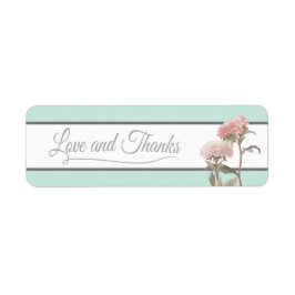 eenden - eiblauw liefde en bedankt etiket