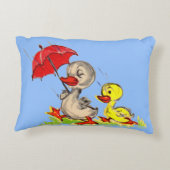 eenden- en eendeksdruk accent kussen (Achterkant)