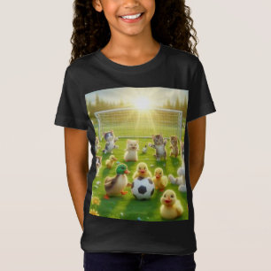 Eenden en katten scoren gelijk in chaotische, char t-shirt