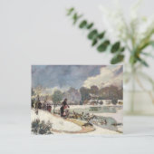 Eenden in de Bois de Boulogne Briefkaart (Staand voorkant)